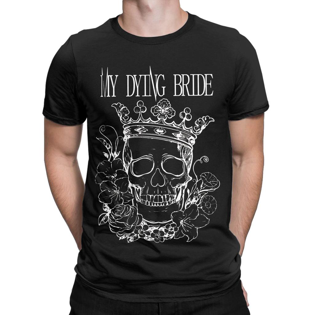 Men's T-Shirt My Dying Bride Metal Band Novelty Cotton Tees Short Sleeve Music Tour T Shirts O Neck Clothing Birthday Present