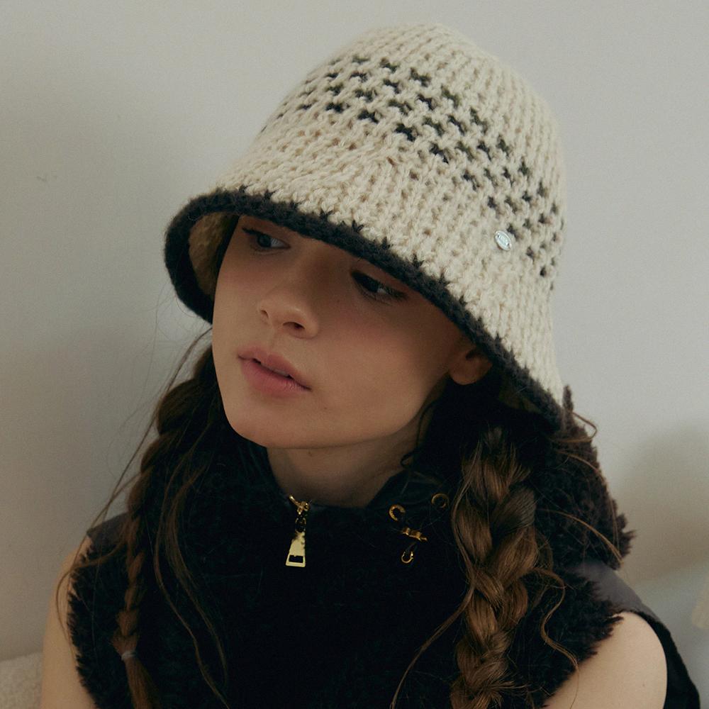 Meleuhen Line Knit Bucket Hat_4Color