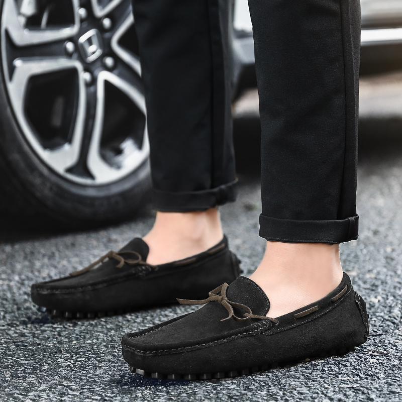 Fashion Casual men's shoes Classic Comfort and Soft Bottom Style Office daily outdoor walking Lightweight shoes Black versatile