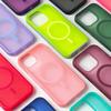 For  Matte Armor Translucent Case for For Iphone 16 1 14 13 17 Pro Max 17 Air Plus 11 12 Double Color Magnetic Hard Cover