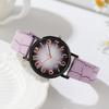 Crocodile Pattern Shockproof Leather Strap Women's Quartz Wristwatch: Versatile Fashion Accessory for Students