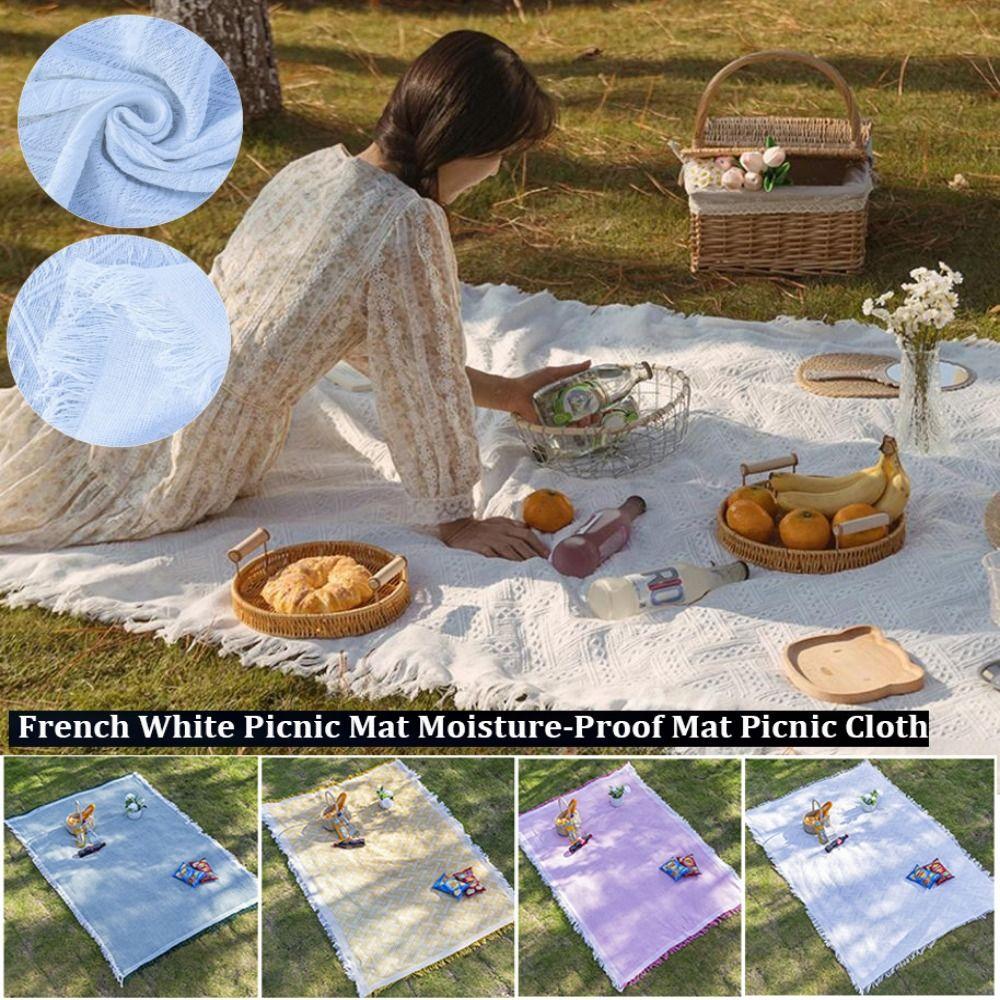 White Moisture-Proof Mat 90*90cm/90*150cm/90*180cm Outdoor Camping Blanket Picnic Cloth