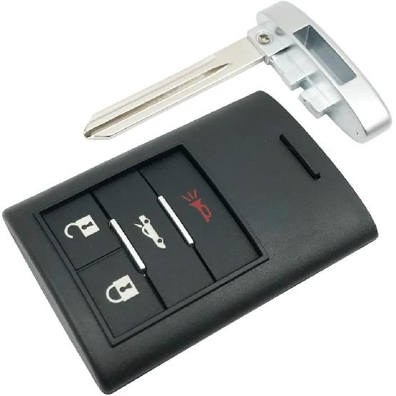 4-Tasten Ersatzschlüsselanhänger Hülle passend für Cadillac XLR für Chevy Corvette C6 Keyless Entry Schlüsselanhänger Schale (M3N5WY7777A)