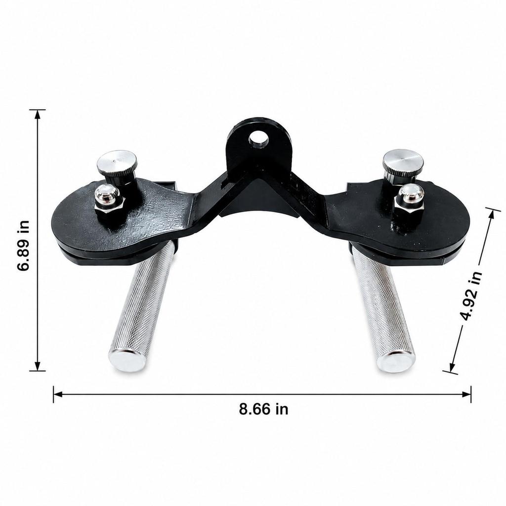 Verstellbares Fitnessstudio-Griffset, Zubehör für Latzug und Rudern, Verstärkt, Ergonomischer Griff, Kompakt