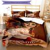 3pcs Custom Name Halloween horror Bedding Set Duvet Cover Closure Includes 1 Duvet Cover & 2 Pillowcases, Soft and Comfortable for All Seasons.
