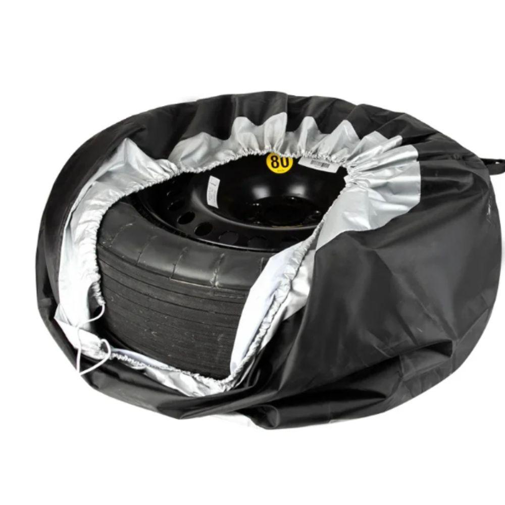 Silver Black Tire Cover Case Waterproof Wheel Storage Protector Spare Tire Cover  Auto Vehicle