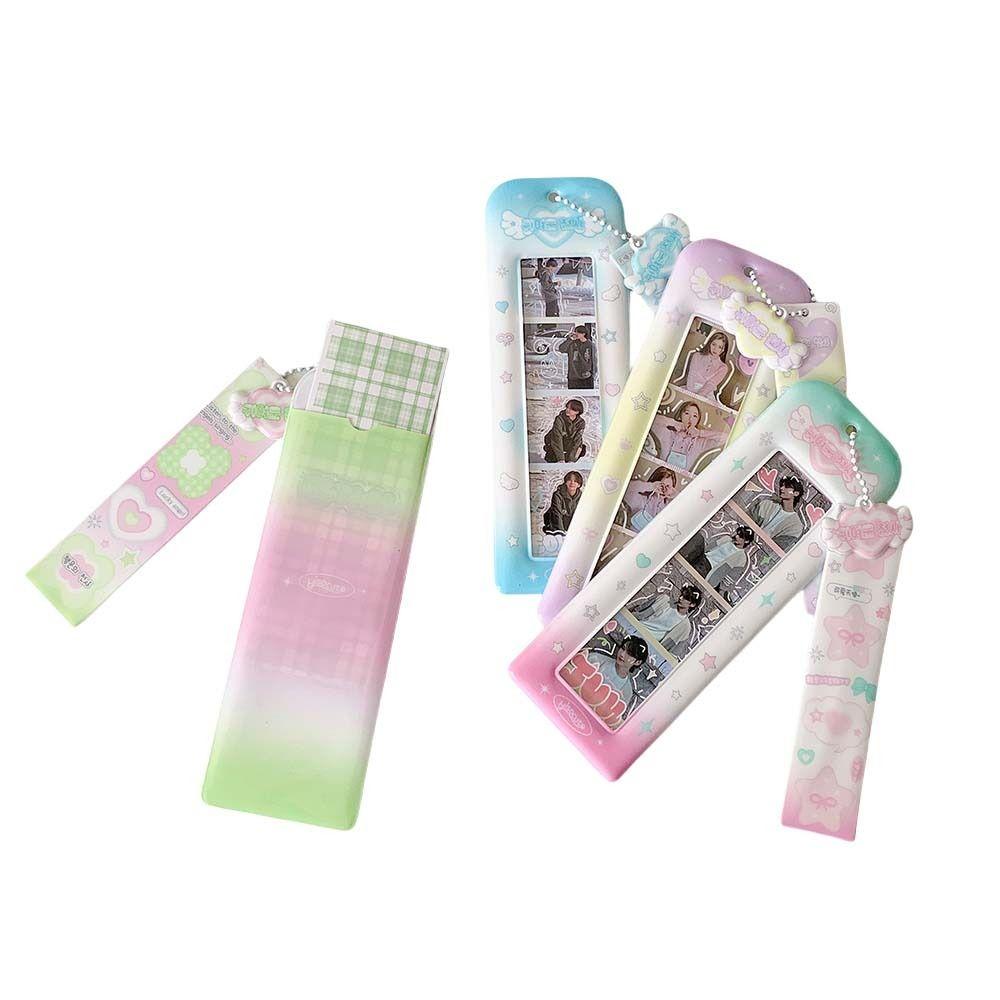 Long Bookmark Korean Photocard Holder PVC Card Cover Idol Card Display Protector  School Stationery