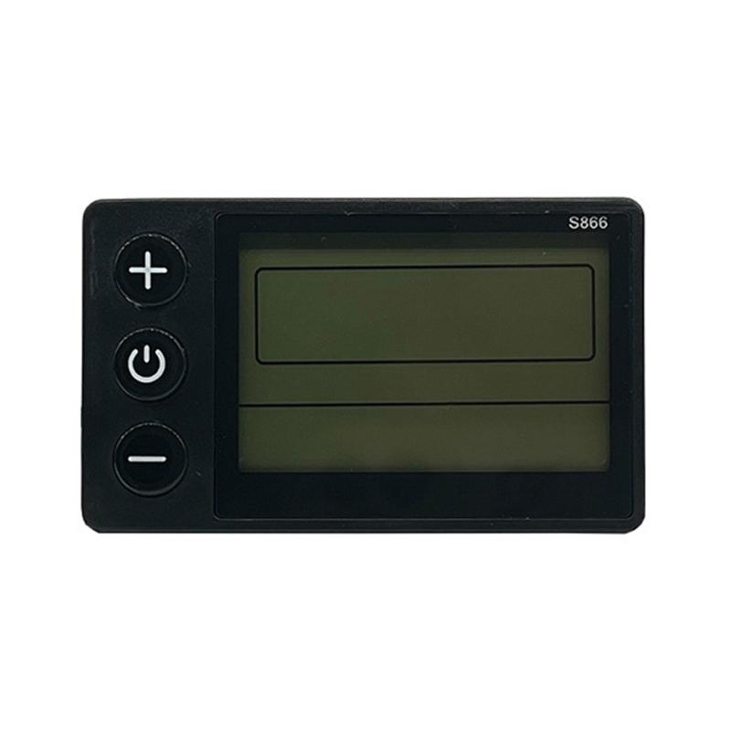 Elektrisk sykkelskjerm 24V/36V/48V vanntett LCD-skjerm S866 kontrollpanel Dashboarddisplay for elsykkelscooter