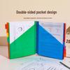 US Letter Size File Dividers with Double-Sided Pockets and Three-Hole Design, Color-Coded Index Pages, Loose-Leaf Classification