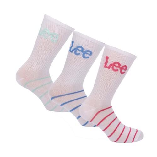 Lee Damen/Damen Kontrastgestreifte Sportsocken (Packung mit 3)