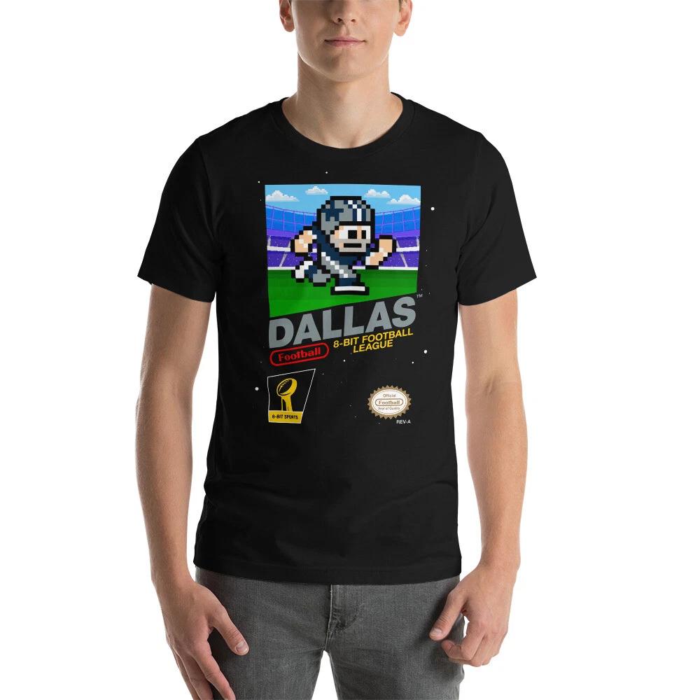 Dallas Cowboys 8-bit Football Mens NES Nintendo Retro Tecmo Super Bowl T-Shirt XL