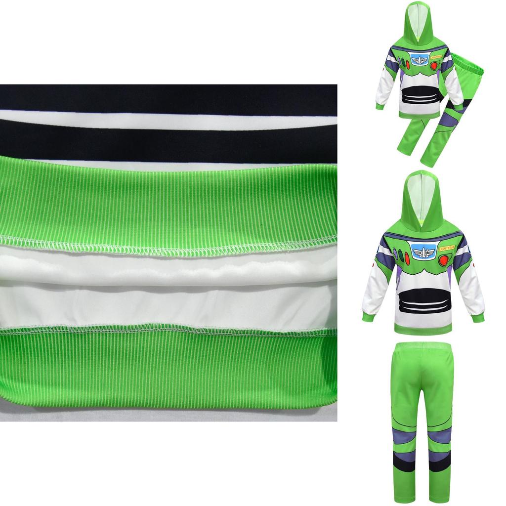 Adorable Toy Story 4 Cosplay Buzz Lightyear 2pcs Set Hoodie Pants Halloween Costume