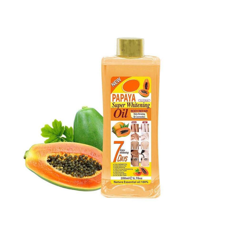 Papaya Super Whitening Oil Papaya Oil Papaya Super Whitening Oil 7 Days Papaya Oil for Lightening 200ml FLYE4942