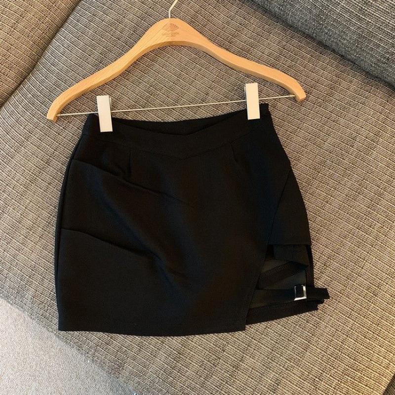 

Летняя юбка А-силуэта со шнуровкой и неровным разрезом L (recommended 109-118 jin)