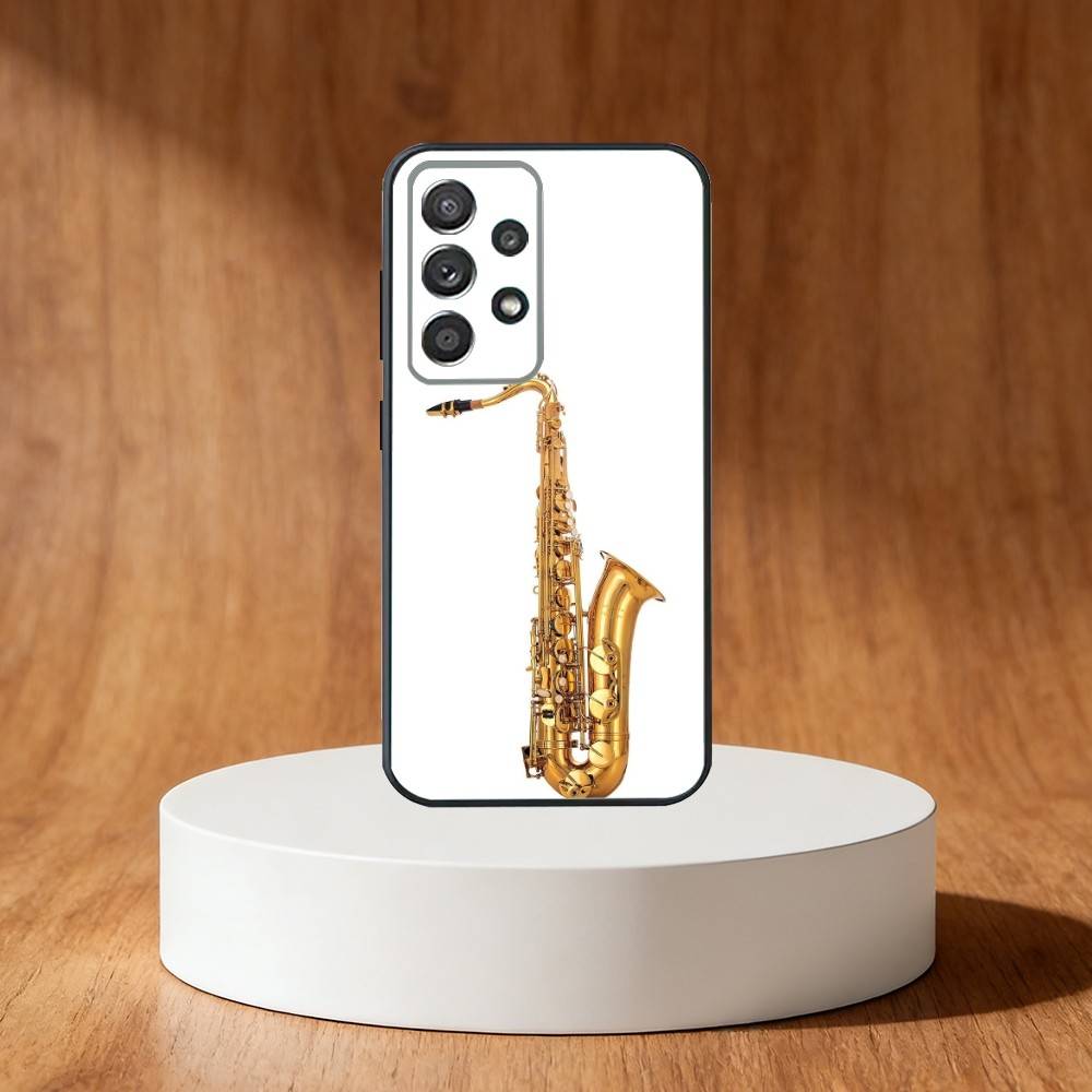 

Saxophone Music Phone Case For Samsung S25,S24,S21,S22,S23,S30,Ultra,S20,Plus,Fe,Note,10,9,5G Black Cover Samsung S235G