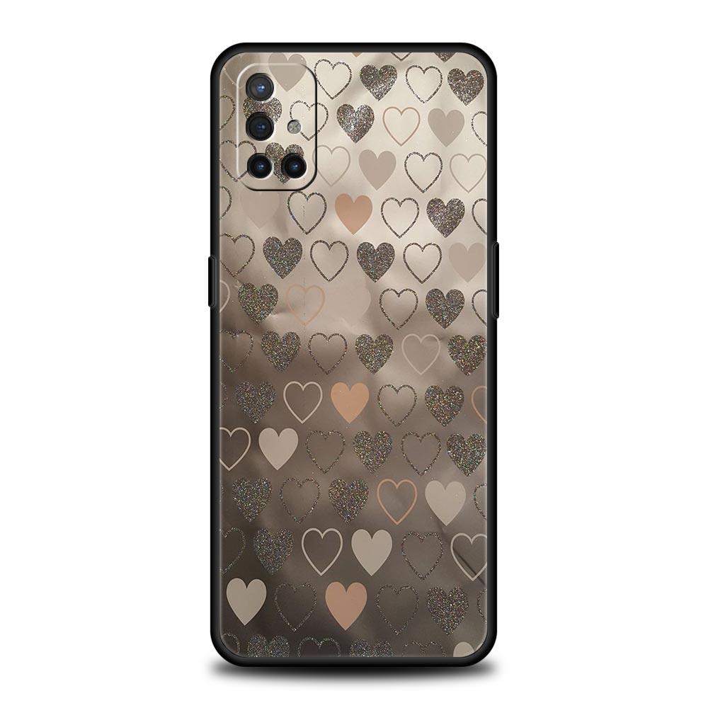 Gold Pink Rose Glitter Hearts Phone Case For OnePlus 15 13 12 11 10 Pro 13T 13R 12R 9 8T 8 7 7T 9R Nord 2T CE 2 3 4 5G Cover