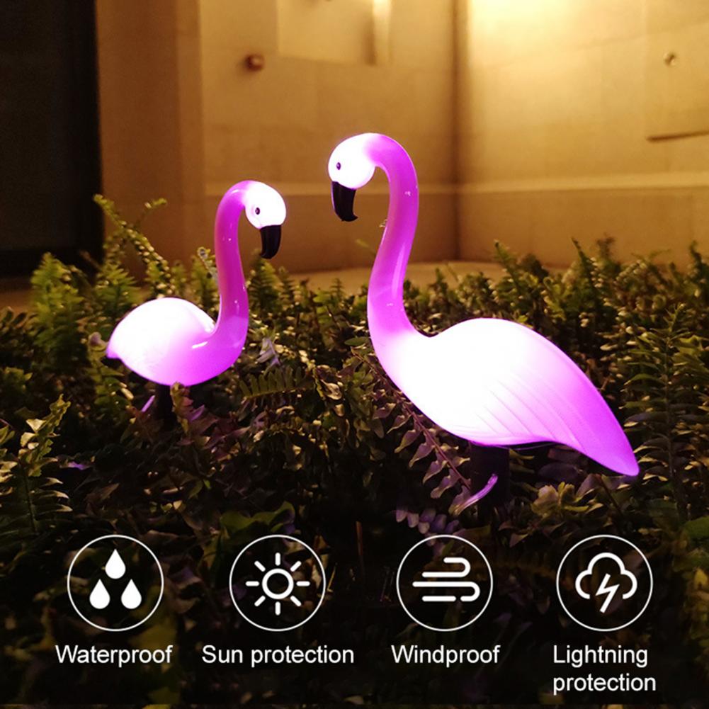 Solar Flamingo Light Outdoor Shaped Light Automatic Charging Flamingo Solar Lamps Decorative Outdoor Garden Lights for Landscape