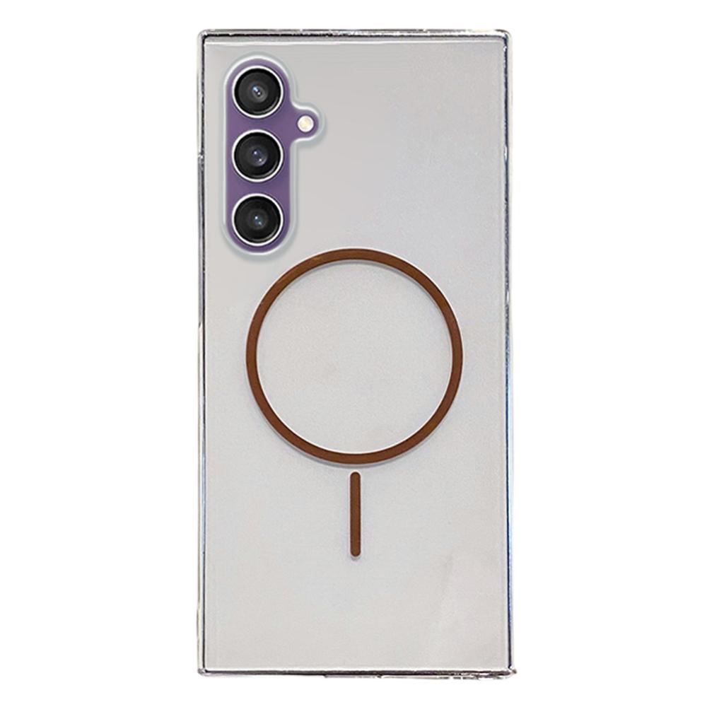 For Samsung Galaxy S24 Case Compatible with MagSafe Clear Slim PC Phone Back Cover