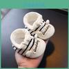 Baby Walking Shoes With Stripe And Letter Embroidery Design For Infants And Toddlers