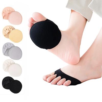 1 Pair Five Toes Forefoot Pads for Women High Heels Half Insoles Summer Low Cut Ice Silk Sock Slippers Invisible No Show Socks
