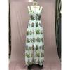 Bohemian Vintage Floral Pattern Colorful Embroidered Sexy Loose Maxi Dress For Women Summer Fashion Casual Beachwear