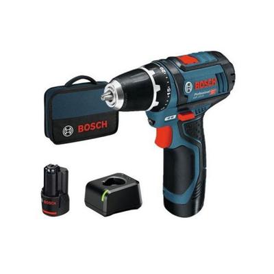 Bosch Professional GSR 12V-15 Drill-screwdriver + 2 2.0Ah Batteries + GAL 12V-20 Charger - 060186810F
