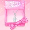 Barbie crystal necklace Shining and exquisite water drop pendant, sweet and high-end clavicle chain, niche Korean student versatile TX2312063A