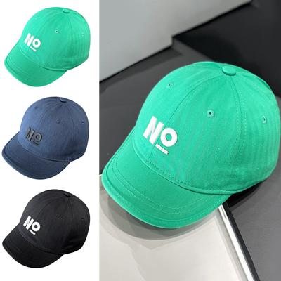 Kurze Softtop-Buchstabenkappe für Kinder, stilvolle kleine Baseballkappe für Frühling und Sommer