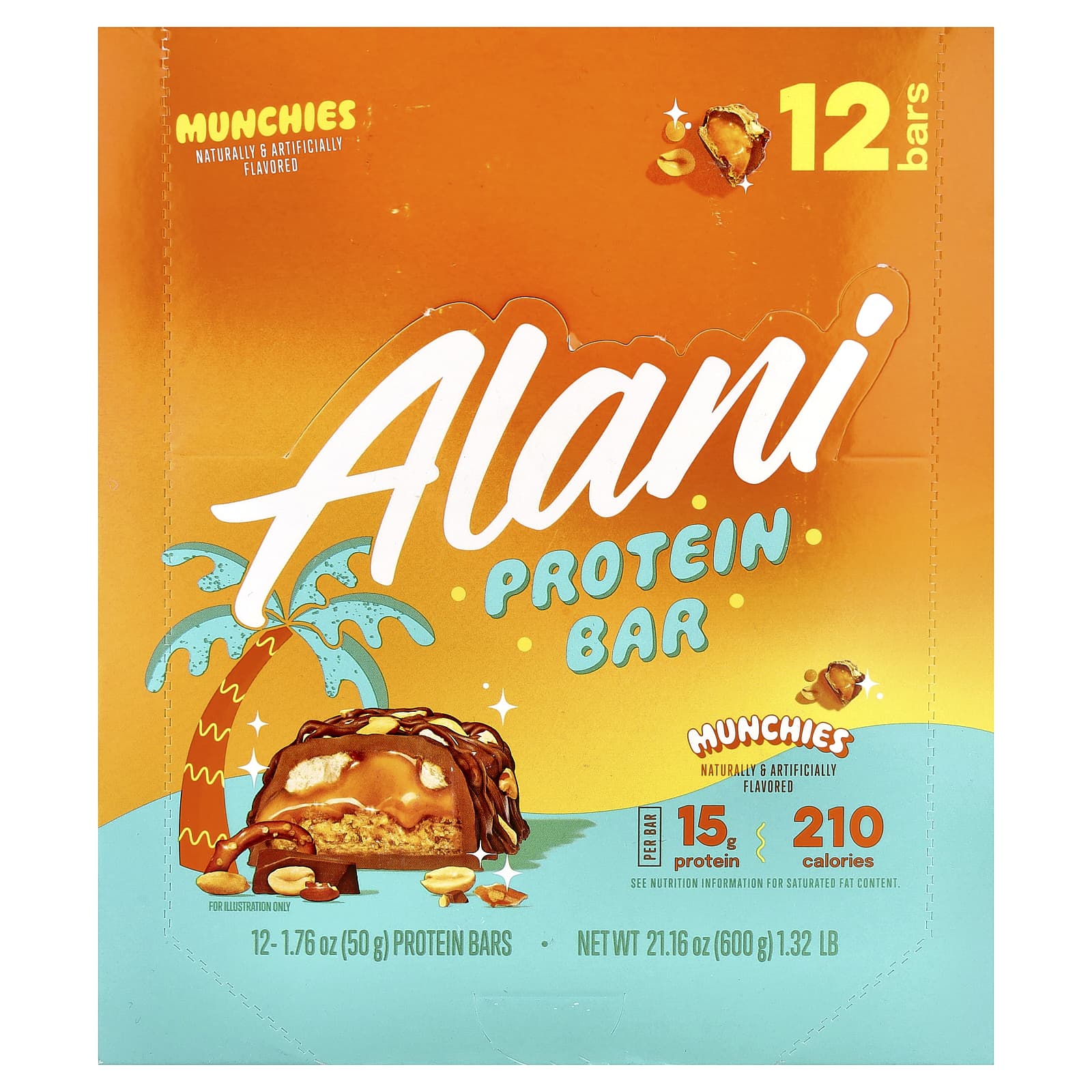 

Alani Nu Protein Bars, Munchies, 12 Bars, 50g (1.76oz) Each