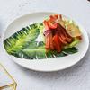 Bone China Plant 8-inch Ceramic Plate Breakfast Inventory Heart Fruit Plate Main Course Tableware Kitchen Kitchen Utensils