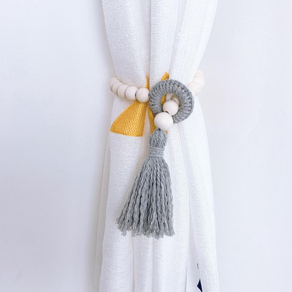 

Дерев яна краватка з китицями та бісером, підходить для сімейних богемних любителів дерев яної пасторалі