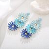 Bohemian Daisy Stud Earrings: Handmade Raffia Sunflower Style