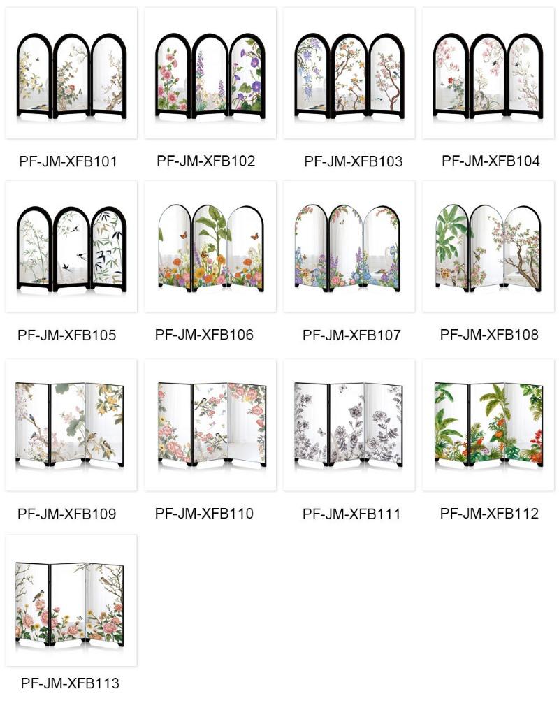 Design Cinese Stile Medio Antico Fiore Uccello Inchiostro Bambù Paravento Decorazione da Scrivania Tavolino Soggiorno Decor