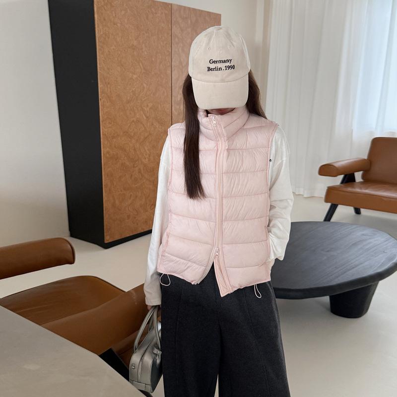 Autumn and winter new women's high-end gray down cotton vest vest sleeveless thickened bread jacket