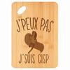 Cutting Board - PLANETEE - CISP - Appetizer Tray - Bamboo 30 X 20 X 1 Cm - Engraved Pattern "I Can't"