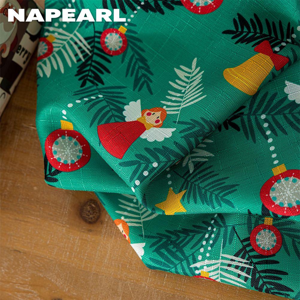 1PC NAPEARL Christmas Style Semi Blackout Curtains Cartoon Pattern Printed Curtains for Living Room Bedroom Balcony Window Home Decor