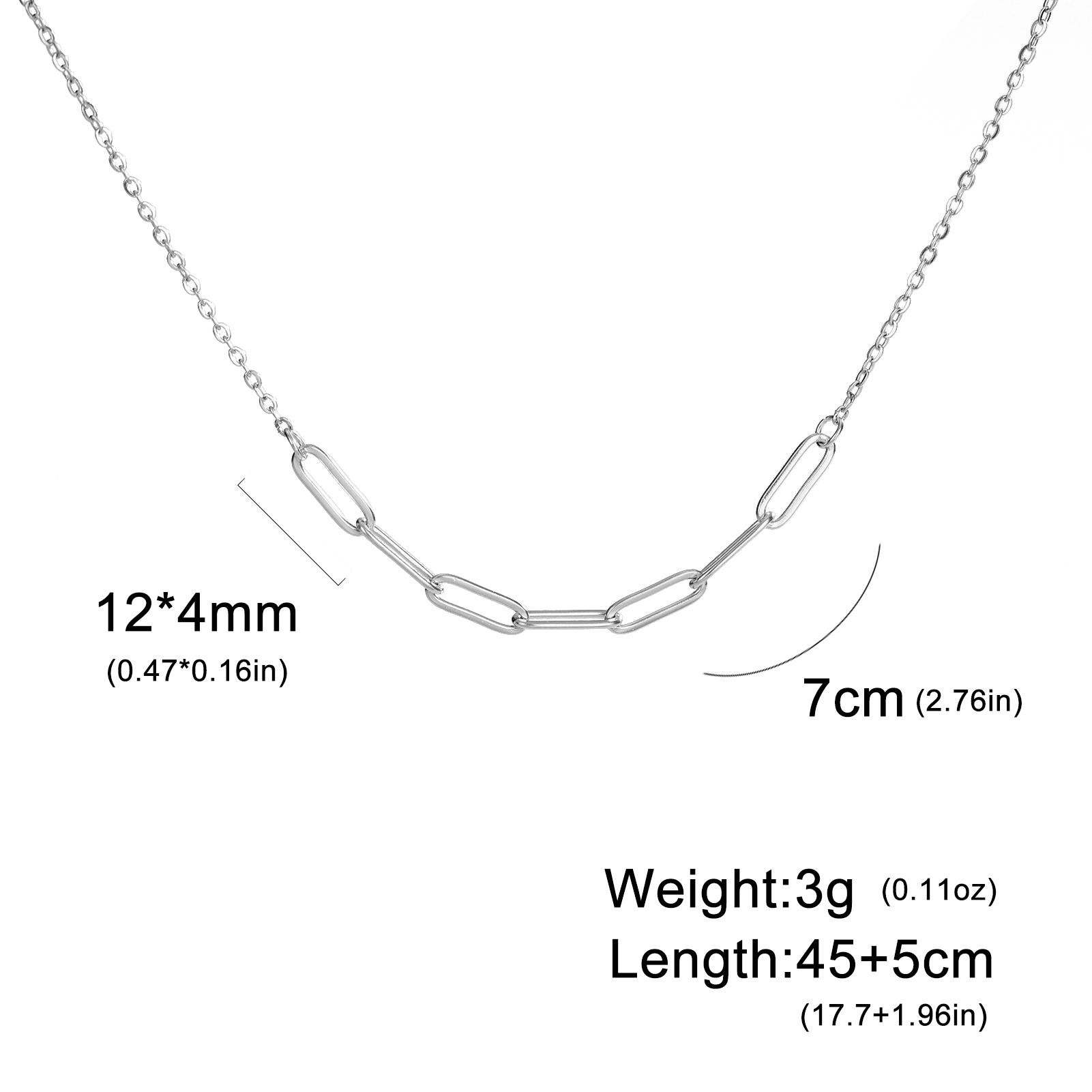 

Paperclip Chain Necklace for Women Gold Color Stainless Steel Trendy Minimalist Jewelry Party Birthday Gift Wholesale 2026 45-50cm