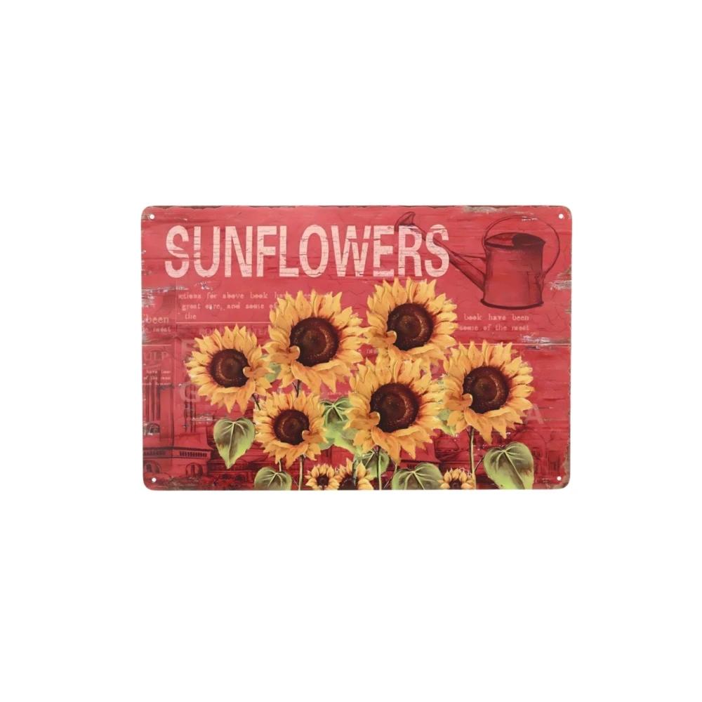 Floral Nature Plants Metal Tin Retro Sign For Kitchen Garden Home Bars Restaurants Cafes and Pubs Art Poster for Wall Dec