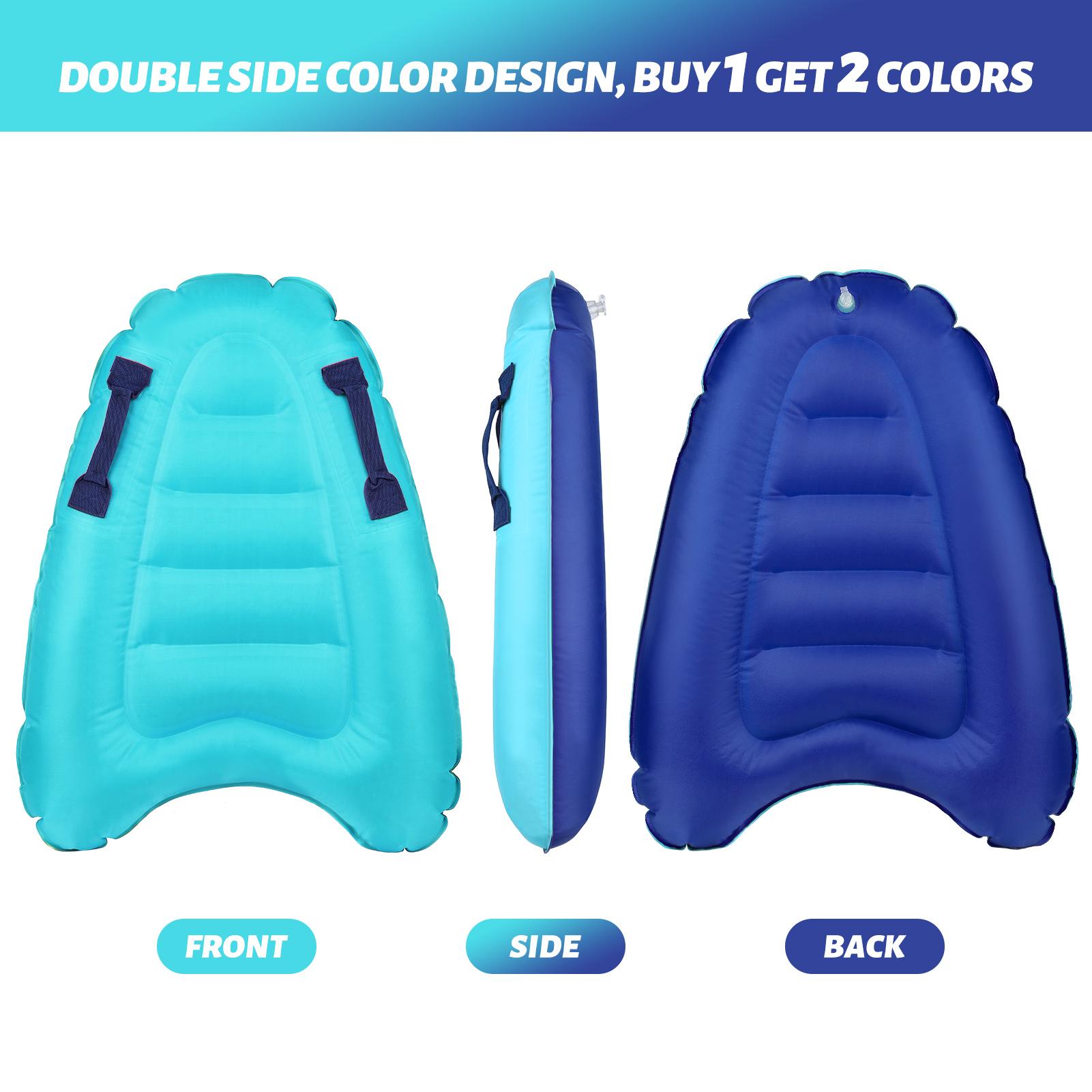 Inflatable Surfboard with Handles Kids Adults Inflatable Swimming Board for Beach Surfing Swimming Water Sports