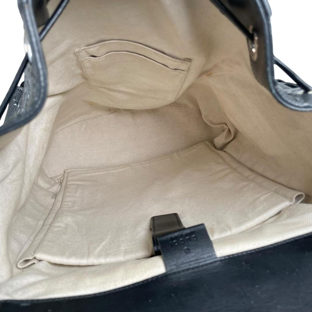 GUCCI Backpack GG emboss Backpack Â· Daypack leather black unisex 625770 Used