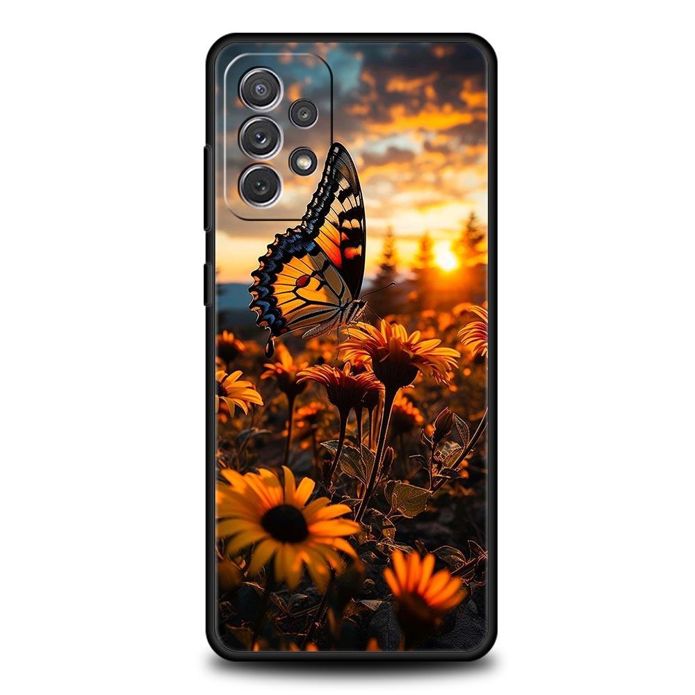 Yellow Sunflower Phone Case For Samsung Galaxy A17 A07 A55 A35 A25 A15 A05 A33 5G A31 A23 A21s A13 A41 A73 A53 A51 A71 A03 Cover