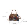 New Women Shell Crossbody Bag Contrast Color PU Leather Shoulder Bag Large Capacity for Shopping Small Handbags