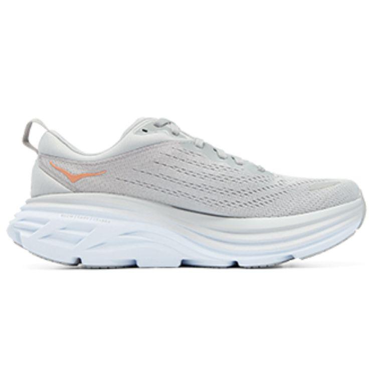 Hoka One One Bondi 8 Wide Low Top Running Shoes Women Running Shoes Gray 1127954-HMLR