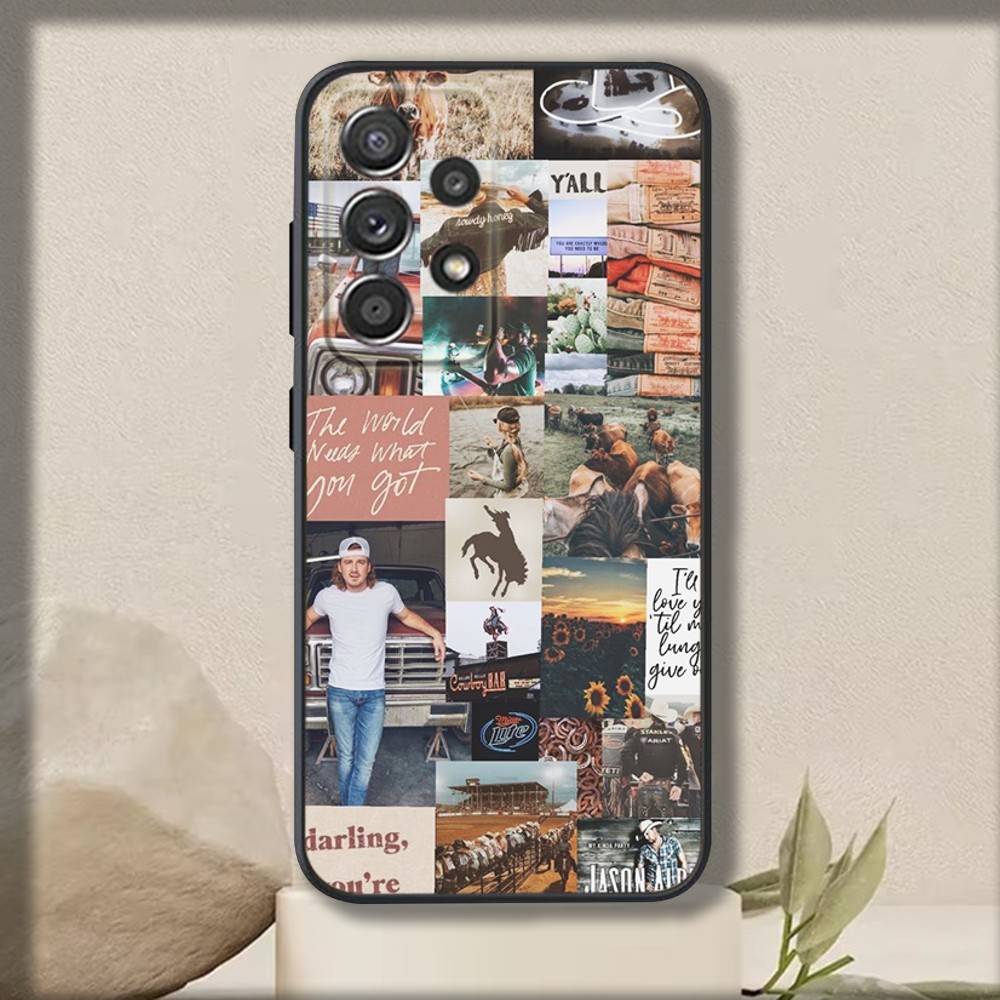 Singer M-Morgan Wallens Phone Case For Samsung S 25,24,23,22,30,21,10,9,Ultra,Plus,Lite,FE,4,5 G Soft Black Case