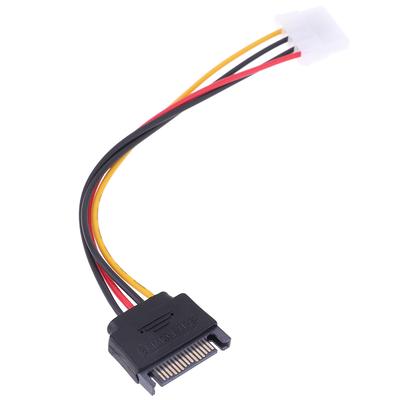 Cabo de alimentação Sata para IDE 15 pinos Sata macho para Molex IDE 4 pinos fêmea adaptador de cabo