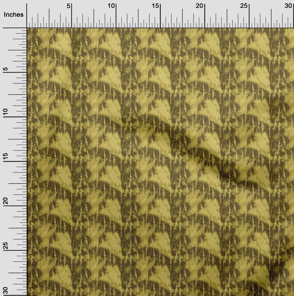 oneOone Cotton Flex Dark Mustard Fabric Asian-Tie & Dye- Texture Craft Projects Decor Fabric Printed By The Yard 40 Inch