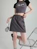 Retro Cargo Skirt for Women Summer Drawstring High Waist Slim Mini Shorts Skirt Fashion Design Preppy Style Style Female Clothes