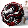1pc Dragon Symbol Automatic Folding Umbrella, Portable & Foldable Design with 8 Ribs, Casual Outdoor Accessory Yy250729158