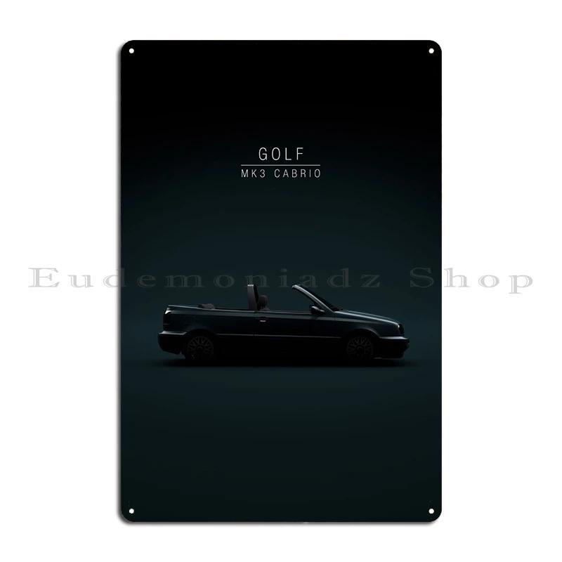 1998 Golf Mk3 Cabrio 30. JAHRESTAG -R129- SL Metall Party Eisen Erstellen Sie ein individuelles Wohnzimmer Blechschild Poster
