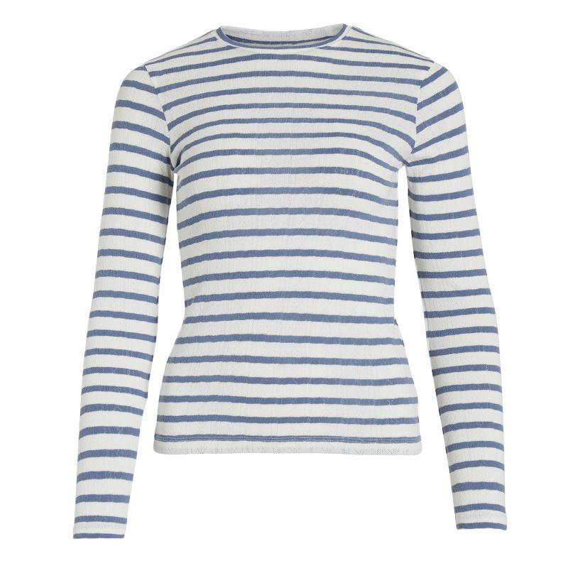 Haut col ras de cou Vivally marinière coton Femme VILA